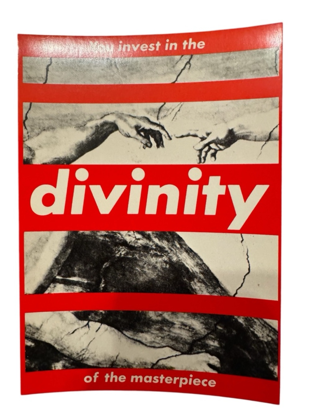 Barbara Kruger: 'You invest in the divinity of the...' Photograph Art Postcard